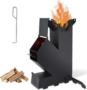 Rocket Stove Rocket Stove for Cooking Portable Wood Mini Burning Stove, Fire Camping Stove for Cooking backyard cooking Camping grill outdoor events BBQ Comes with storage bag