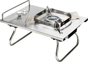 ALOCS Camping Stove, 5500KW Portable Stove with Adjustable Burners, Foldable Table IGT Stove, Gas Camp Stove Propane Burners for Outdoor Cooking,Hiking, Camping, Emergency