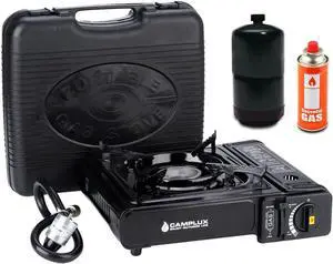 Camplux Dual Fuel Propane & Butane Stove with Carrying Case, Portable Camping Stoves with CSA Certification