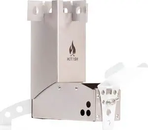 Hot Ash Mini Wood Burning Titanium and Aluminum Rocket Stove - Compact 1lb Stove for Outdoor Cooking, Camping, and More