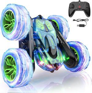 Remote Control Car - 2.4Ghz RC Cars with LED Lights, RC Stunt Car for Kids, Christmas Birthday Gift for Boys Age 3 4 5 6 7 8 Years Old