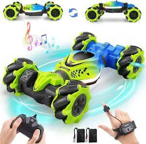 Dysaim Gesture RC Car Hand Controlled Stunt Car for 6-12 yr Boys Girls, 2.4GHz Remote Control Gesture Sensor Toy Cars Drift Twist Car with Light Music for Kids Birthday Xmas Gift