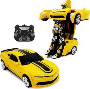 Kids Remote Control Toy Sports Car Transforming Robot RC Vehicle Toys Boys Age 8-12