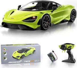 MIEBELY Remote Control Car, McLaren Rc Cars Officially Licensed 1/12 Scale 7.4V 900mAh Toy Car with 12km/h Fast Model Car Headlight for Adults Kids Boys Age 6-12 Year Birthday Ideas Gift Green