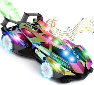 Lambo Remote Control Car for Boys 4-7,1:12 RC Lambo Car for Boys 8-12 with 360° Rotating, Lights, Music and Spray, 12km/h Colourful Lambo Racing Car Toys Gift for Kids.
