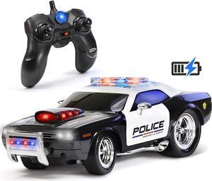Rechargeable Police Car Remote Control Toy for Kids, Hobby Rc Cars Toys with Lights and Siren - Birthday Gift Ideas for Boy Age 8-12 Years - Gifts for Boys & Girls Ages 3 4 5 6-8 9 10 11 12 Year Old