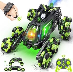 RC Stunt Car, 8Wd Gesture Sensing Stunt Rc Cars, 2.4GHz Rechargeable Racing Drift Hand Remote Control Car, 360° Rotating Stunt Car for Boys and Girls