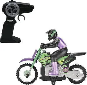 Lexibook RC18, Crosslander radio road motorcycle, up to 12km/h, perfect balance, light effects, crazy skids, fast acceleration, ergonomic remote control, rechargeable