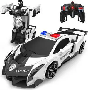 BLUEJAY Transform Rc Cars for Boys 4-7 8-12, 2.4Ghz 1:18 Scale Remote Control Car Transforming Robot, One-Button Deformation 360° Rotation and Drift Car Toy Gifts for Boys 3-5
