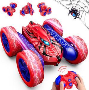 Spider RC Cars Remote Control Car, Double Sided 360°Flip 4WD Rechargeable RC Drift Car,Toys for 3-12 Year Old Boys,Toys for Ages 5-7 Toys for Ages 8-13,Spiderman Toys for Boys 4-6