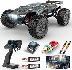 Hosim 1:10 Brushless RC Cars for Adults, 68+KMH Remote Control Car Fast, 4WD All Terrain Rc Trucks Off Road Waterproof Hobby Grade Large Racing Buggy Toy Gift Monster Trucks-Upgradeable to 3S Battery