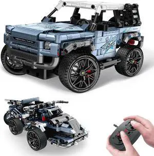 Off Road Pickup 4x4 Building Kit, 2 in 1 Stem Building Toy with Remote Control, Technique Race Car Building Toy for Kids, Birthday Gift Idea for Boys Ages 6+ (503 PCS)