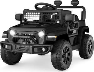 Best Choice Products 6V Kids Ride On Toy, Mini Truck, Electric Play Car w/Parent Remote Control, 4-Wheel Suspension, LED Lights, 2 Speeds, Functional Horn, 3.1MPH Max Speed - Black
