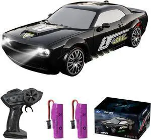 Remote Control Car for Boys Girls Kids, 1:20 4WD RC Drift Car with LED Lights, 20KPH Hight Speed Proportional Throttle Racing Cars for Drift and Race, Children's Gifts and Toys