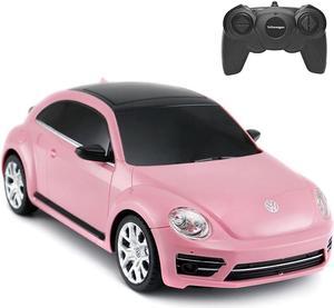 Radio Remote Control 1/24 Scale Volkswagen Beetle Licensed RC Model Car (Pink)