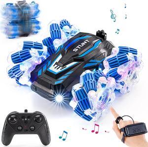 2.4GHz 4WD Gesture Sensing RC Stunt Car, Double-Sided 360° Flips Remote Control Cars,Best Birthday Gifts for Kids,Gesture RC Car Remote Control Transformed Vehicle for Boys Age6-12 yr