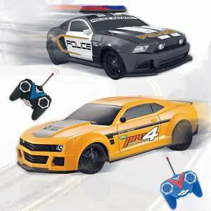 RC Police Car & Racing Sports Car 1:24 Scale Remote Control Police Chase Fun | Two Players Can Play Together