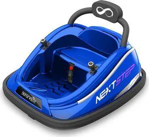 SereneLife Electric Bumper Car for Kids - Toddler Bumper Car with Remote Control Option - 12V Rechargeable Battery - Safety Belt, LED Lights, Sound, 360 Degree Spin, Dual Joystick