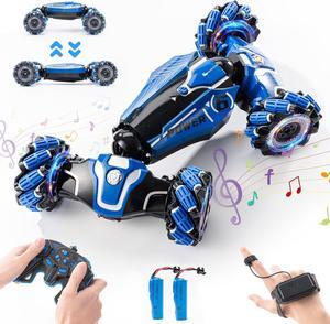 Gesture RC Car, 4WD Gesture Sensing RC Stunt Car Toys for 6-13 Ages Boys Girls, Drift Hand Controlled Remote Control Twist Cars 360° Rotation with Lights Music for Birthday Gifts