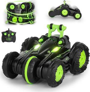 RC Stunt Cars Remote Control Car 4WD 2.4Ghz Double-Sided Driving 360-degree Flips Rotating Indoor Outdoor Rechargeable Off Road Car Toy Xmas Kids Toy for Boys Girls