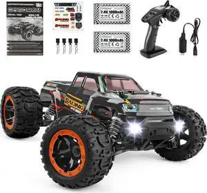 HAIBOXING Remote Control Car 16889, 1:16 Scale 2.4Ghz RC Cars 4x4 Off Road Trucks, Waterproof RTR RC Monster Truck 36KM/H, Toys for Kids and Adults with 2 Batteries 35+ mins Play