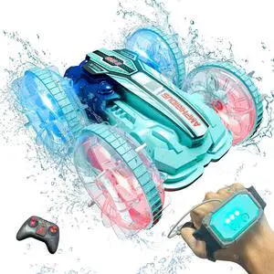 Amphibious Remote Control Car Boat, RC Boat Cars Toys for 6-13 Years Old, Water Pool Toys Gift for Boys Girls, Gesture Sensing RC Stunt Drift Car with 2.4Ghz 4 WD Off-Road for Kids Birthday Gift