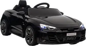 Aosom Kids Ride on Car, 12V Licensed Audi RS E-tron GT 3.1 MPH Electric Car for Kids, Ride-on Toy for Boys and Girls with Remote Control, 4 Wheels with Suspension, Horn, Music, Lights, Black