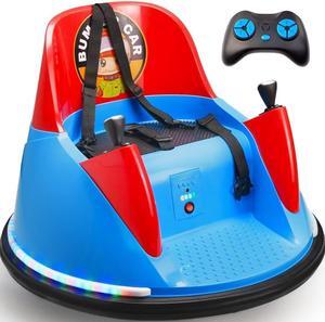 Zupapa 12V Bumper Car for Kids Toddler 1.5-6 Years with Remote Control Bluetooth Music 3 Speeds DIY License Plate Electric Ride on Toys Pass CPSIA ASTM Tests with CPC FCC certifications