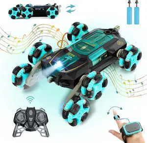 Gesture Sensing RC Stunt Car with Light & Music, Toys Gifts for 8 9 10 11 12 Year Old Boys Girls Kids, Hand Controlled Remote Control Car 360° Spins All Terrains Vehicle Monster Xmas Birthday Gifts