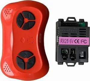 weelye RX25 6V Kids Powered Ride on car 2.4G Bluetooth Remote Control and Receiver Kit Controller Control Box Accessories for Children Electric Ride On Car Replacement Parts