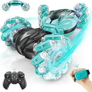 Gesture Sensing Stunt RC Car - Remote Control Gesture Sensor Toy Cars for 7 8 9 10 11 12 Year Boys 2.4GHz 4WD - Double Sided Rotating Off Road Vehicle Kids Birthday