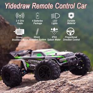 1:16 Scale RC Cars 50 KMH 4WD Remote Control Car High Speed RC Truck for Adults Boys 2.4 GHz All Terrains RC Buggy Off-Road Drift RC Monster Trucks with 3 Batteries (Green)