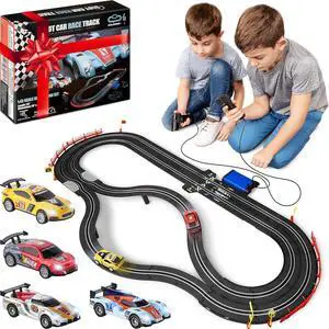 Atlasonix Slot Car Race Tracks Sets - Slot Cars, Race Tracks & Accessories Electric Race Car Track, Dual Electric Race Track for Girls & Boys Age 5 Years+
