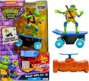Teenage Mutant Ninja Turtles Leonardo Half Pipe RC Vehicle Movie Edition Ages 5+ - Skate + Performs Tricks - 2.4GHz RC Controller