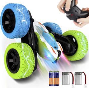 Remote Control Car for Kids, 2.4 GHz 4WD RC Stunt Car with Headlights