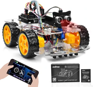 Robot Car Starter Kit, STEM Remote Controlled App Motorized Robotics for Building Programming & Learning to Code, IOT DIY for Teens & Adults Robot Car Starter Kit, STEM Remote Controlled App Motorized Robotics for Building Programming & Learning to Code, IOT DIY for Teens & Adults