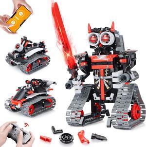 GILI Robot Building Remote Control Gift STEM Building Kit for Boys 8-12 - 3 in 1 Educational Toys for 6 7 8 9 10 11 12 + Year Old Boys Birthday Gifts for Kids - Tracked Racer Car Tank Robotics