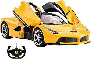 1/14 Scale Ferrari La Ferrari LaFerrari Radio Remote Control Model Car R/C RTR Open Doors (Yellow) by FMTStore