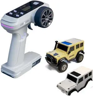 SoloGood LDARC RC Car X43 Remote Control Car 1:43 Scale 4WD Mini Climbing Vehicle Car RTR for Adults 2.4GHz 1/43 RC Car (Desert Yellow)