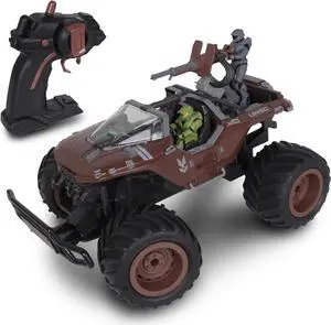 NKOK Halo Infinite RC: UNSC Warthog Mud Hog - Stunt Performing, Master Chief & Spartan, 2.4 GHz Radio Control Vehicle