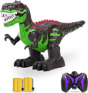 TEMI Remote Control Dinosaur Toys for Boys 3 4 5 6 7 8 Years, Electric Stunt RC Walking T-rex Toy with Light and Sounds, Rechargeable Battery, 360° Rotating, Birthday Gift for Kids