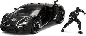 Rubber Marvel Black Panther & Lykan Hypersport Die-cast Car, 1:24 ScaleVehicle & 2.75 Collectible Figurine