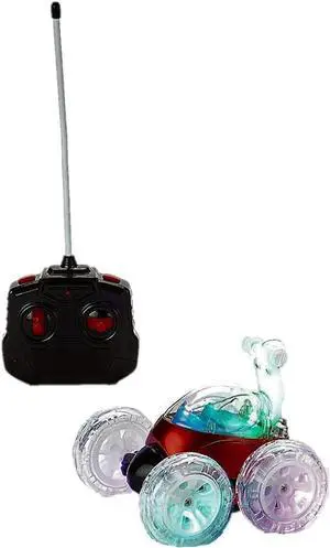 Mindscope Turbo Twisters RED 27 MHz Bright LED Light Up Stunt RC Remote Control Vehicle