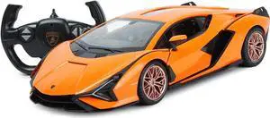 RASTAR RC Car 1/14 Scale 2.4Ghz Lamborghini Sian FKP 37 Radio Remote Control R/C Toy Car Model Vehicle (Orange) RASTAR RC Car 1/14 Scale 2.4Ghz Lamborghini Sian FKP 37 Radio Remote Control R/C Toy Car Model Vehicle (Orange)