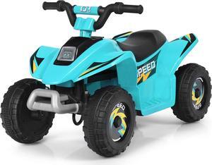 HONEY JOY Ride On ATV, 6V Mini Off-Road Battery Powered Motorized Quad for Kids, 2 Speeds, Anti-Slip Wheels, RWD 4-Wheeler Electric Ride On Toy Car for Toddlers (Blue)