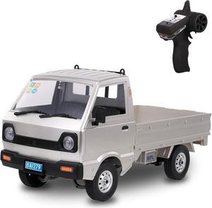 FMT, WPL D12 Kei Truck RC Car 1/10 2.4Ghz Remote Control Rock Crawler Off Road Truck with Brushed Motor, LED Headlights, Middle Engine Rear Drive RTR Toys Car for Adults Kids Boys Great
