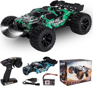 1:14 Brushless Remote Control Cars, Max 60KM/H Off-Road All Terrain Electric RC Truck, 4WD RC Monster Truck with 2.4 GHz Remote Control and 2 Lipo Batteries for Kids Adults Boys Gifts