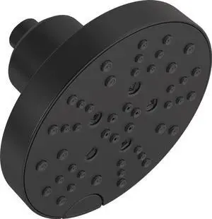 Delta 52668-BL UniversalShoweringComponents H2Okinetic 5-Setting Raincan Shower Head, Matte Black
