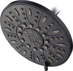 AquaDance Oil Rubbed Bronze High Pressure 6-Setting 7" Rain Shower Head  Angle Adjustable, Anti-Clog Showerhead Jets, Tool-Free Installation-USA Standard Certified-U.S. Brand