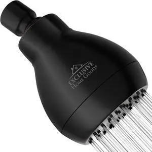 High Pressure Shower Head - Powerful Deluxe Bathroom Showerhead with Strong Spray Stream and Small Silicone Nozzles - Universal Fit Works with High and Low Water Flow Showers